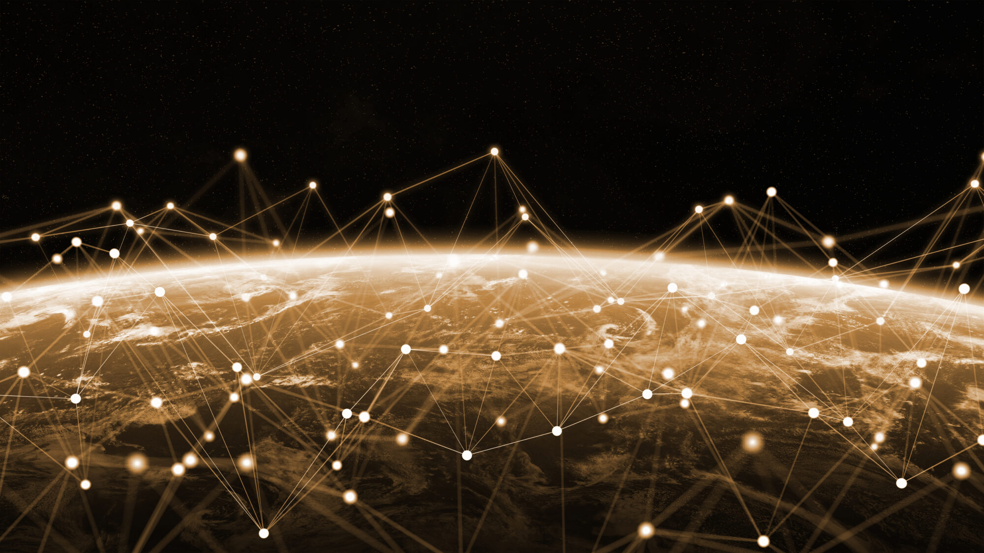 Connections system and global datas exchanges over the globe 3D rendering elements of this image furnished by NASA